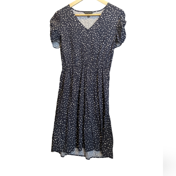 Banana Republic Petite Puff Sleeve Cotton-Blend Dress - Picture 5 of 5